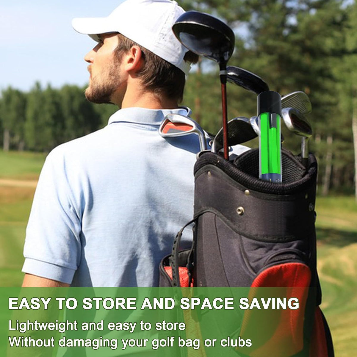 Elevate Your Game with TROLLBIRD 48" Collapsible Golf Alignment Sticks - Perfect Training Aid for Aiming, Putting, and Swing Improvement - 2 Pack with Clear Tube Case