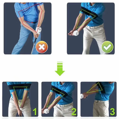 Elevate Your Game with the Professional Elastic Golf Swing Trainer Arm Band - Perfect for Beginners and Pros Alike!