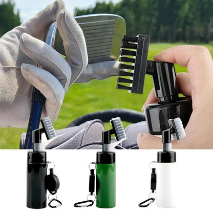 Portable Golf Clubs Cleaning Brush with Built-in Water Dispenser for Effortless Club Care